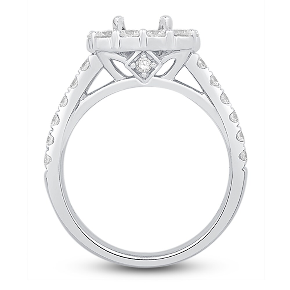 Engagement Ring 1-1/2 ct tw Round 14K White Gold cUoWArsU Engagement Ring 1-1/2 ct tw Round 14K White Gold cUoWArsU