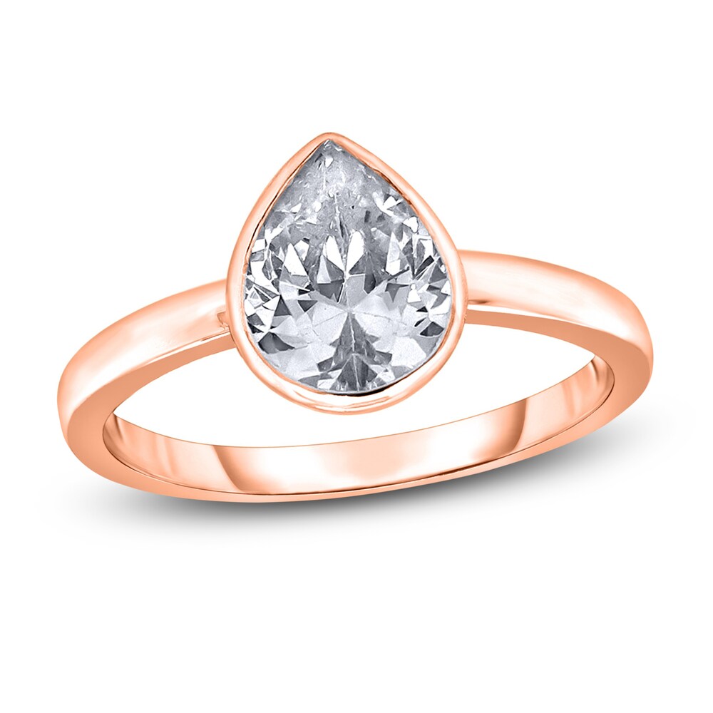 Diamond Solitaire Engagement Ring 2 ct tw Bezel-Set Pear-cut 14K Rose Gold (I2/I) cf6jMXNz Diamond Solitaire Engagement Ring 2 ct tw Bezel-Set Pear-cut 14K Rose Gold (I2/I) cf6jMXNz