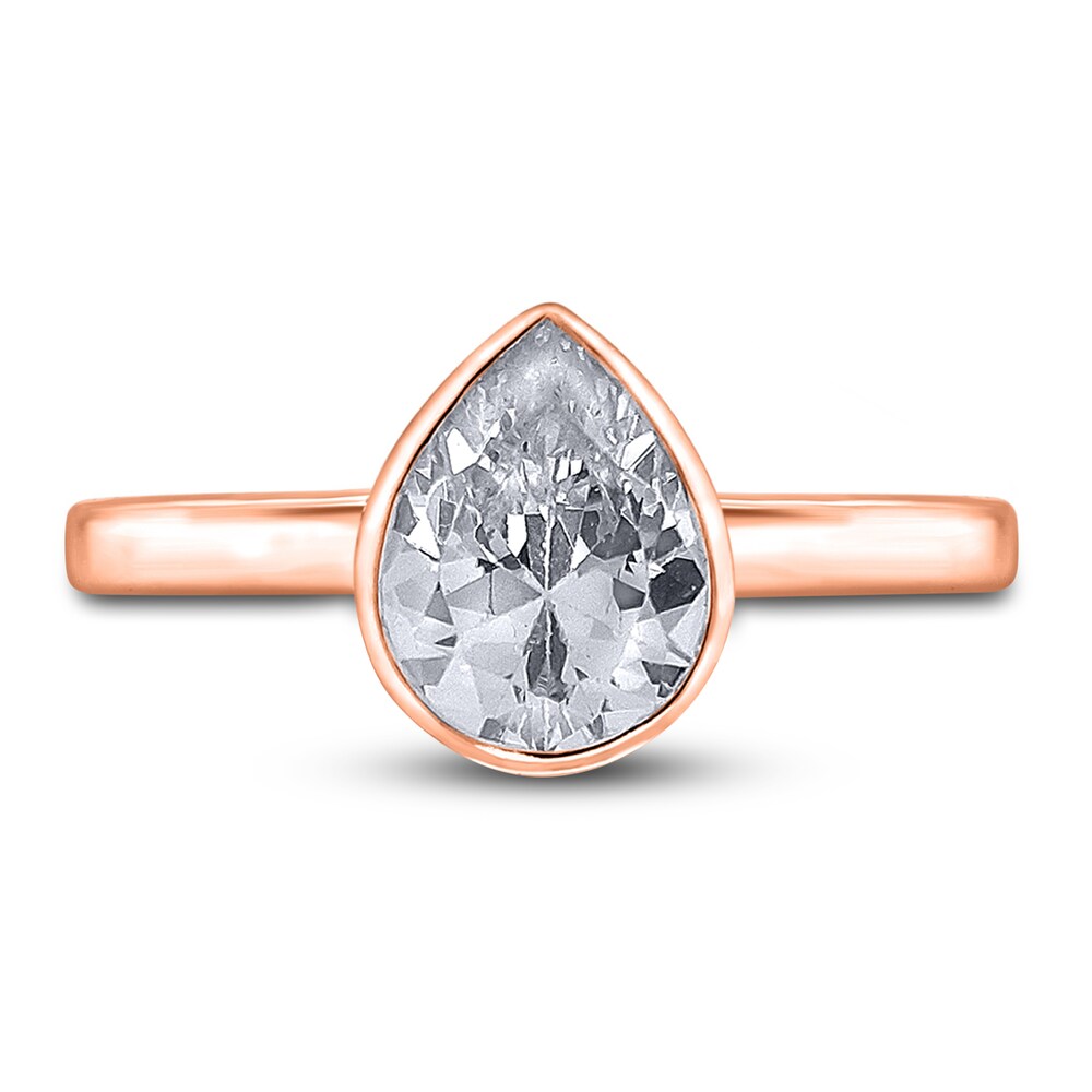 Diamond Solitaire Engagement Ring 2 ct tw Bezel-Set Pear-cut 14K Rose Gold (I2/I) cf6jMXNz Diamond Solitaire Engagement Ring 2 ct tw Bezel-Set Pear-cut 14K Rose Gold (I2/I) cf6jMXNz
