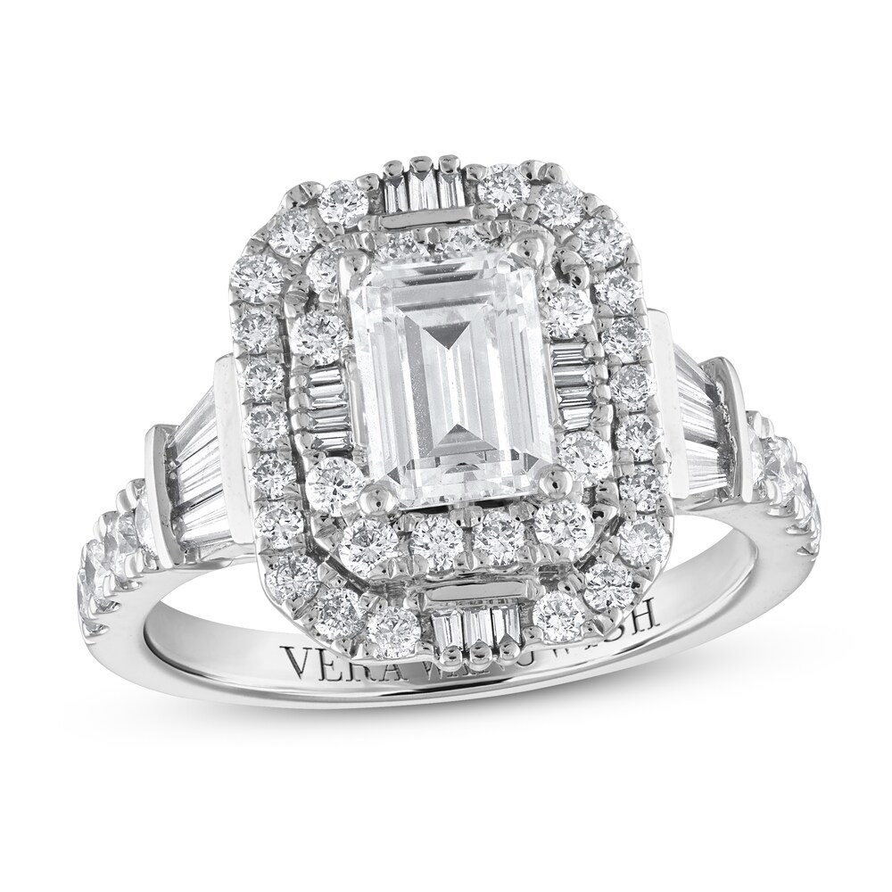 Vera Wang WISH Diamond Engagement Ring 2 ct tw Baguette/Emerald/Round 14K White Gold cnskuFyJ Vera Wang WISH Diamond Engagement Ring 2 ct tw Baguette/Emerald/Round 14K White Gold cnskuFyJ