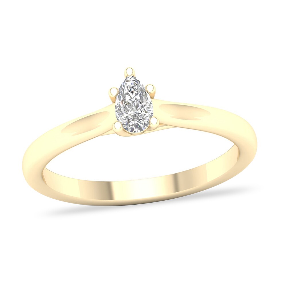 Diamond Solitaire Ring 1/4 ct tw Pear-shaped 14K Yellow Gold (SI2/I) czZqbt7I Diamond Solitaire Ring 1/4 ct tw Pear-shaped 14K Yellow Gold (SI2/I) czZqbt7I