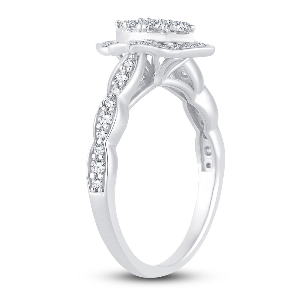 Diamond Ring 1/2 ct tw Round 14K White Gold d3hiTaD4