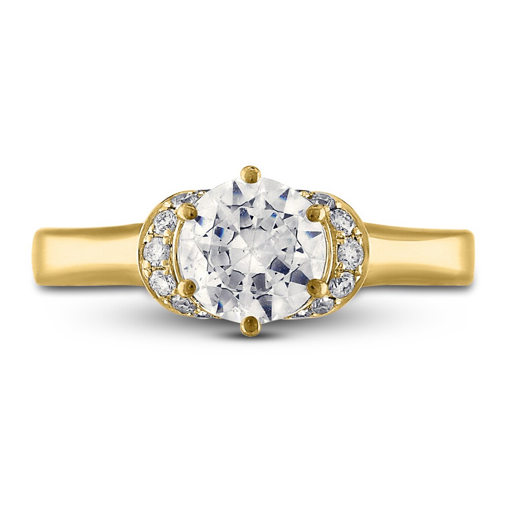 Diamond Engagement Ring 7/8 ct tw Round 14K Yellow Gold dC1k4PH3 Diamond Engagement Ring 7/8 ct tw Round 14K Yellow Gold dC1k4PH3