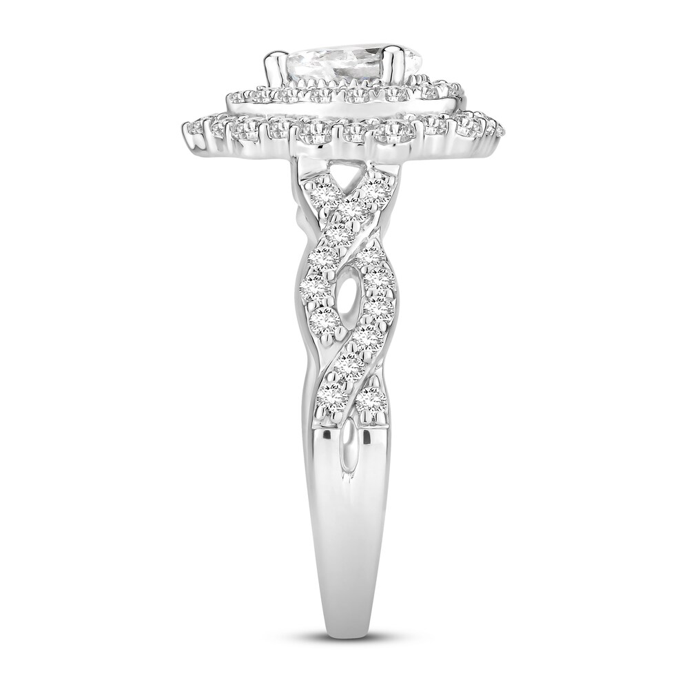 Diamond Engagement Ring 1 1/2 ct tw Pear-shaped/Round 14K White Gold dJ0Bhv1d Diamond Engagement Ring 1 1/2 ct tw Pear-shaped/Round 14K White Gold dJ0Bhv1d