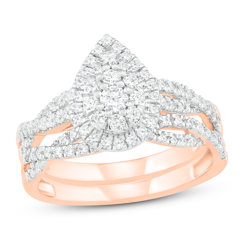 Diamond Bridal Set 3/4 ct tw Round 14K Rose Gold dKa2qC2y Diamond Bridal Set 3/4 ct tw Round 14K Rose Gold dKa2qC2y