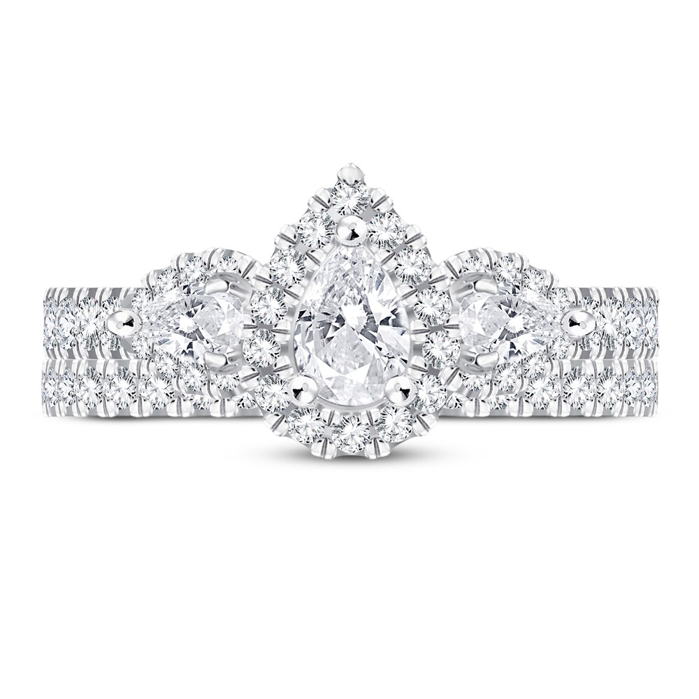 Diamond Bridal Set 2 ct tw Pear-shaped/Round-cut 14K White Gold dUgQnhTK Diamond Bridal Set 2 ct tw Pear-shaped/Round-cut 14K White Gold dUgQnhTK