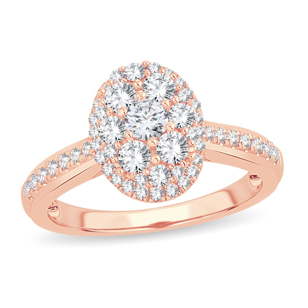Diamond Ring 7/8 ct tw Round-cut 14K Rose Gold dVVZyLjO Diamond Ring 7/8 ct tw Round-cut 14K Rose Gold dVVZyLjO