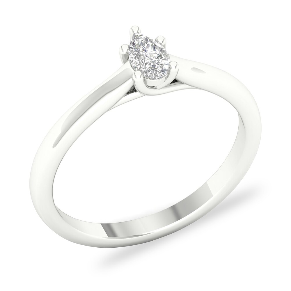 Diamond Solitaire Ring 1/4 ct tw Pear-shaped 14K White Gold (SI2/I) ddBUPoWH Diamond Solitaire Ring 1/4 ct tw Pear-shaped 14K White Gold (SI2/I) ddBUPoWH