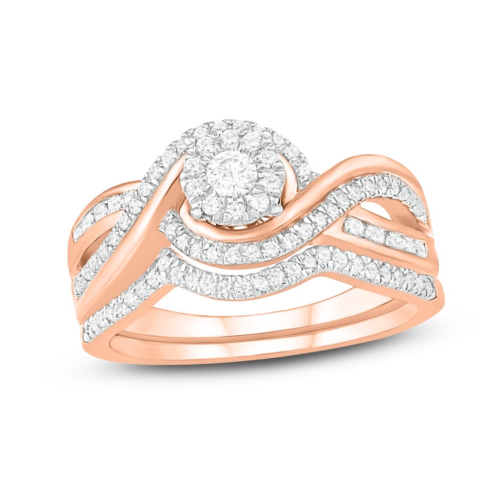 Diamond Bridal Set 1/2 ct tw Round 14K Rose Gold dpy9Kna7 Diamond Bridal Set 1/2 ct tw Round 14K Rose Gold dpy9Kna7