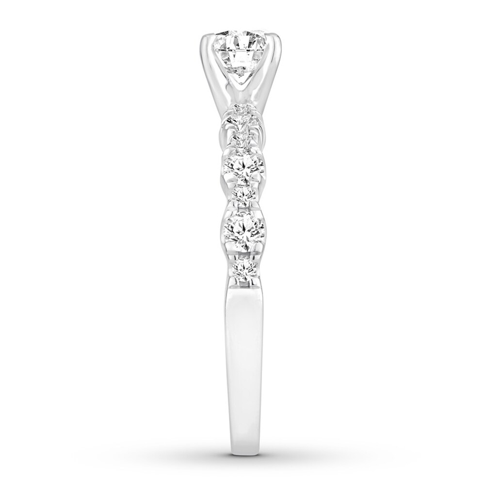 Diamond Engagement Ring 7/8 carat tw Round 14K White Gold dyi12QK5