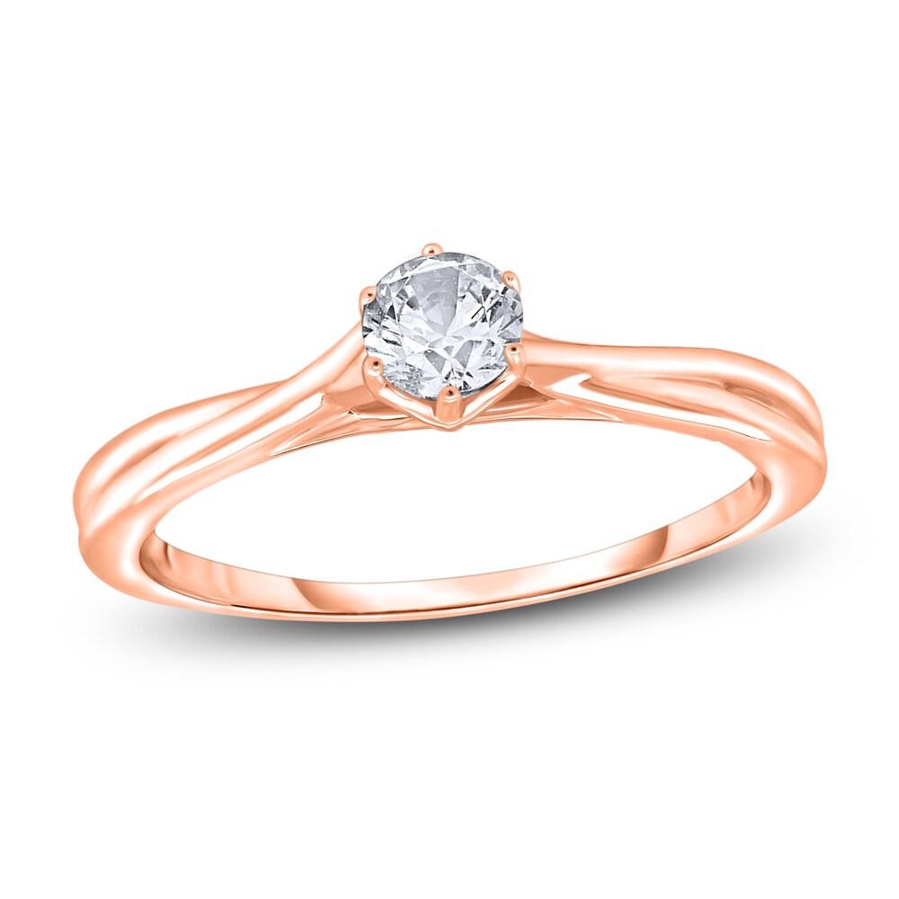 Diamond Solitaire Twist Engagement Ring 1/2 ct tw Round 14K Rose Gold (I2/I) eE6l2q7c Diamond Solitaire Twist Engagement Ring 1/2 ct tw Round 14K Rose Gold (I2/I) eE6l2q7c