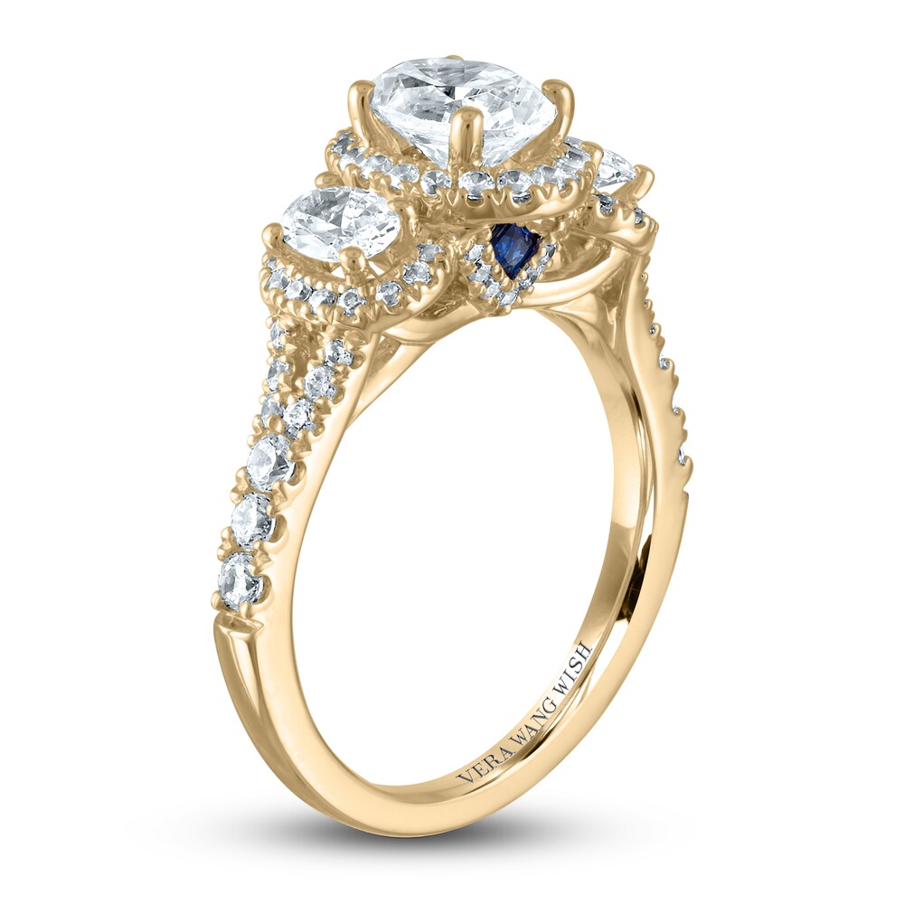 Vera Wang WISH Diamond 3-Stone Ring 3/4 ct tw Oval/Round 14K Yellow Gold eISWaHPu Vera Wang WISH Diamond 3-Stone Ring 3/4 ct tw Oval/Round 14K Yellow Gold eISWaHPu