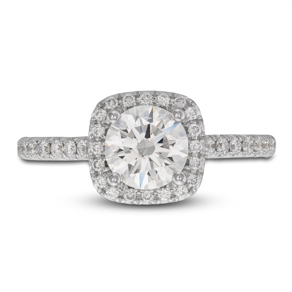 Lab-Created Diamond Engagement Ring 1-1/3 ct tw Round 14K White Gold eLjXPWI3 Lab-Created Diamond Engagement Ring 1-1/3 ct tw Round 14K White Gold eLjXPWI3