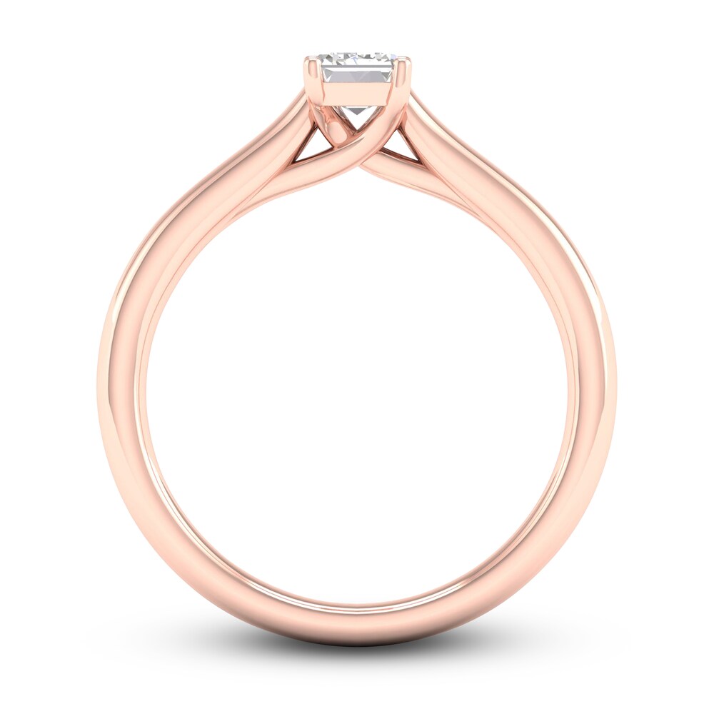Diamond Solitaire Ring 1/2 ct tw Emerald-cut 14K Rose Gold (SI2/I) eT7L72Qy