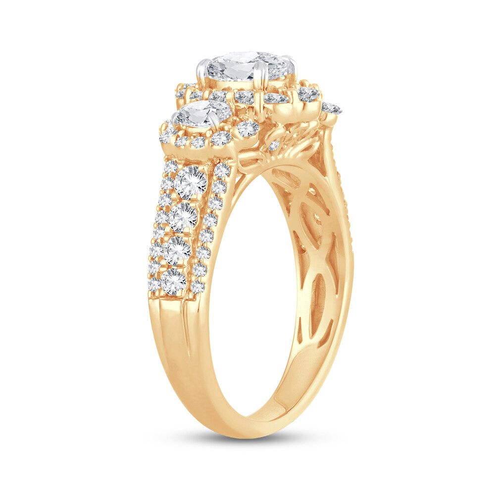 Diamond Engagement Ring 1-3/4 ct tw Round/Oval 14K Yellow Gold eUDvFDSn Diamond Engagement Ring 1-3/4 ct tw Round/Oval 14K Yellow Gold eUDvFDSn