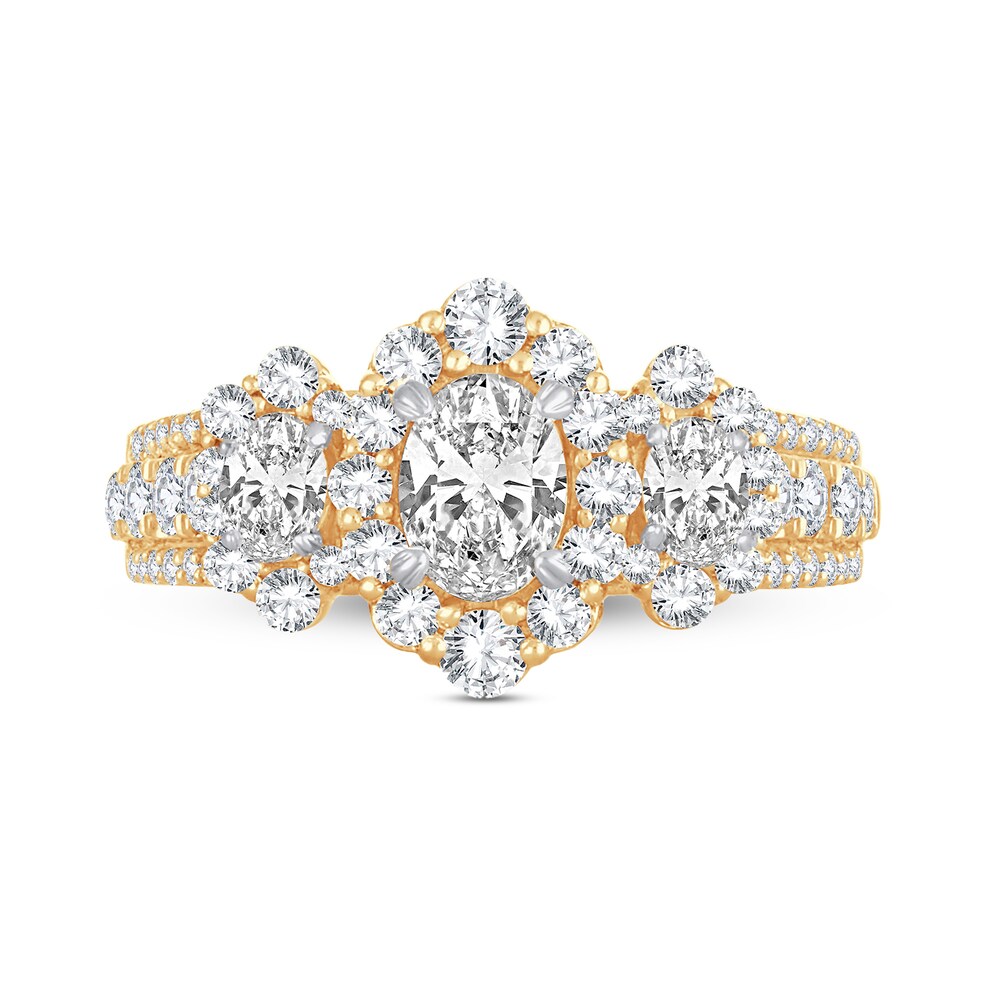 Diamond Engagement Ring 1-3/4 ct tw Round/Oval 14K Yellow Gold eUDvFDSn Diamond Engagement Ring 1-3/4 ct tw Round/Oval 14K Yellow Gold eUDvFDSn