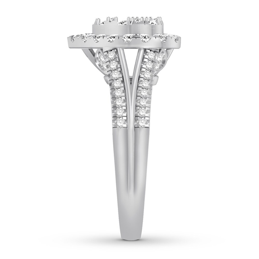 Diamond Engagement Ring 1 ct tw Round-cut 14K White Gold eb5MJL51 Diamond Engagement Ring 1 ct tw Round-cut 14K White Gold eb5MJL51