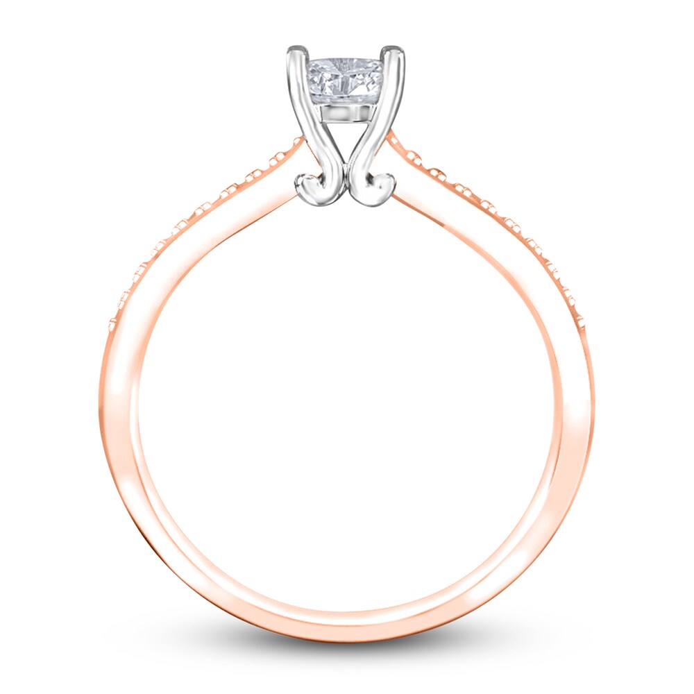 Diamond Engagement Ring 3/8 ct tw Round 14K Two-Tone Gold eqhusZ0J Diamond Engagement Ring 3/8 ct tw Round 14K Two-Tone Gold eqhusZ0J