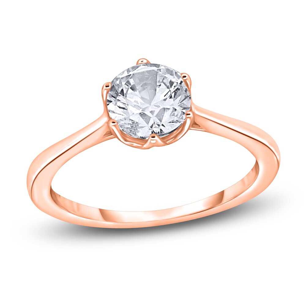 Diamond Cathedral Solitaire Engagement Ring 1 ct tw Round 14K Rose Gold (I2/I) eskYXwHc Diamond Cathedral Solitaire Engagement Ring 1 ct tw Round 14K Rose Gold (I2/I) eskYXwHc