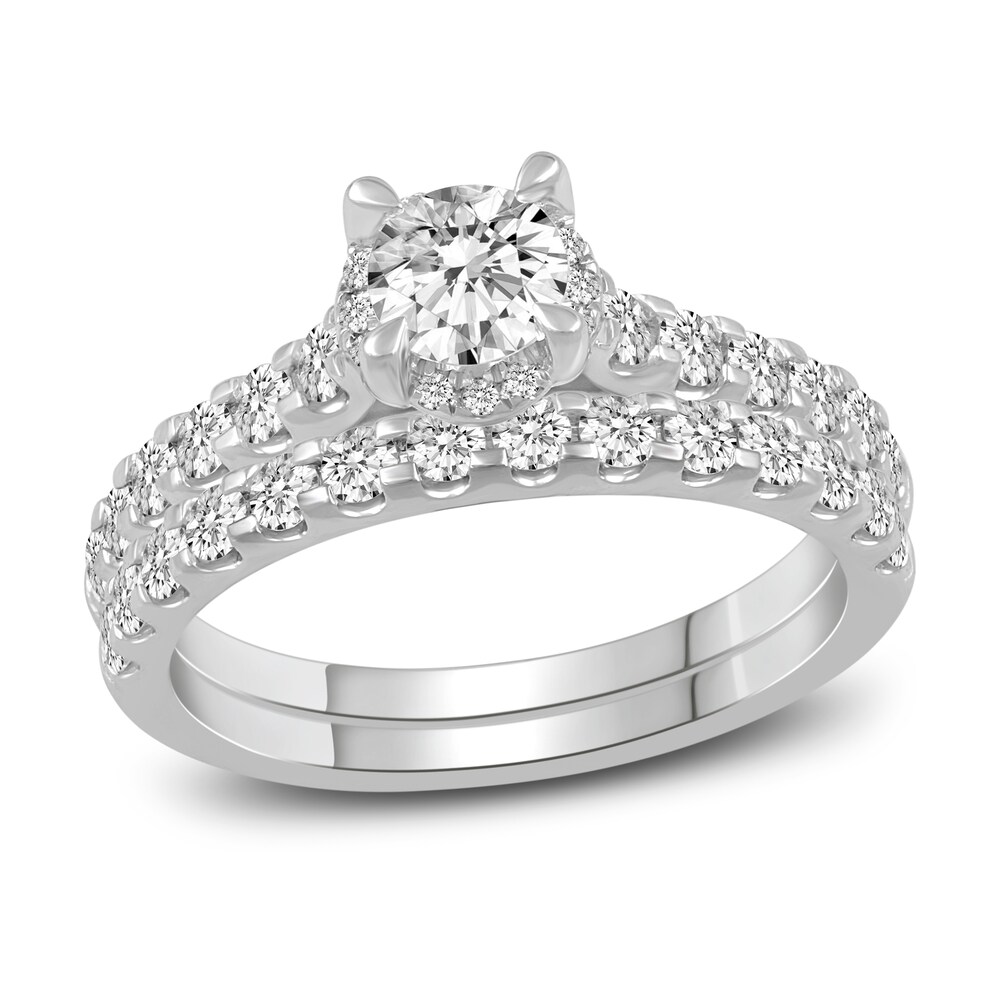 Diamond Bridal Set 1-3/8 ct tw Round 14K White Gold ewptaAtA Diamond Bridal Set 1-3/8 ct tw Round 14K White Gold ewptaAtA