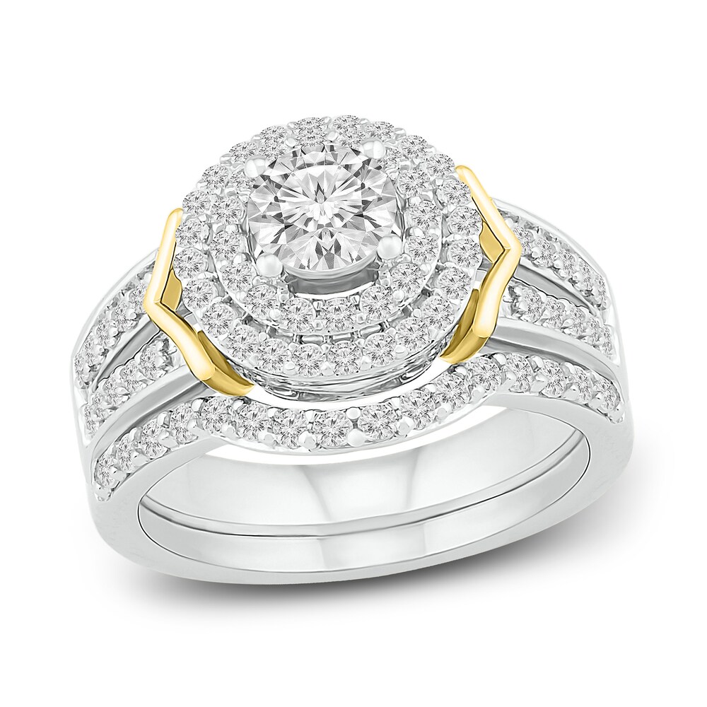 Diamond Bridal Set 1 ct tw Round 14K Two-Tone Gold f1X7dJvr Diamond Bridal Set 1 ct tw Round 14K Two-Tone Gold f1X7dJvr