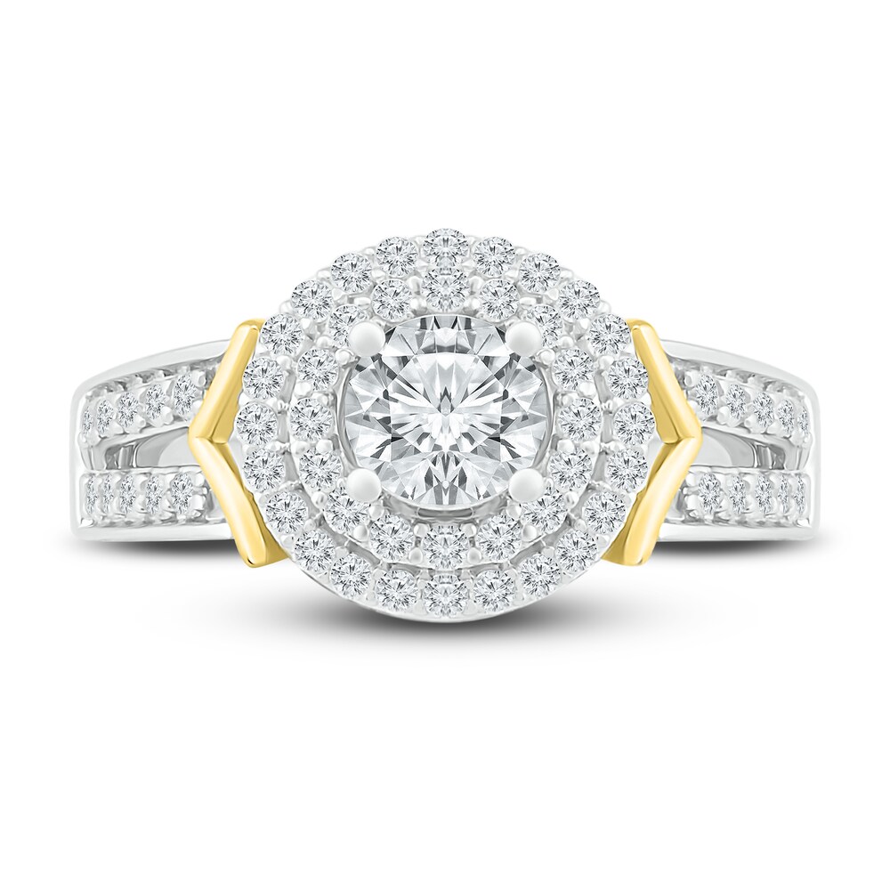 Diamond Bridal Set 1 ct tw Round 14K Two-Tone Gold f1X7dJvr
