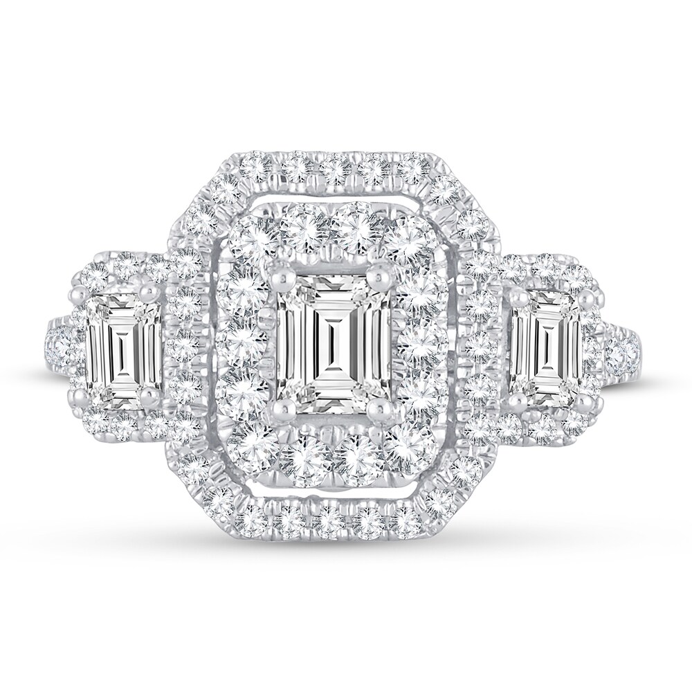 Diamond Ring 1-1/2 ct tw Emerald-cut 14K White Gold ffmJa3x0 Diamond Ring 1-1/2 ct tw Emerald-cut 14K White Gold ffmJa3x0