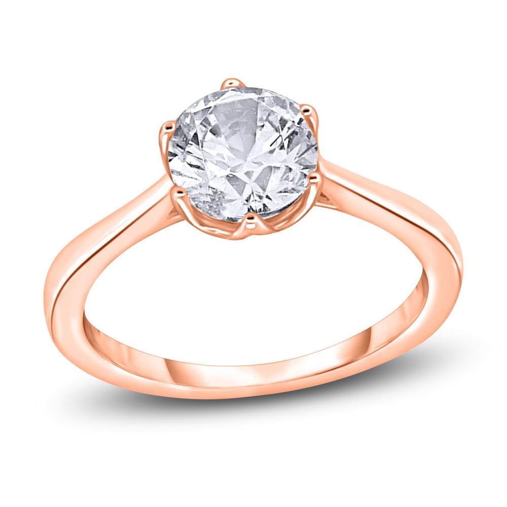 Diamond Cathedral Solitaire Engagement Ring 2 ct tw Round 14K Rose Gold (I2/I) fupQS6Fy Diamond Cathedral Solitaire Engagement Ring 2 ct tw Round 14K Rose Gold (I2/I) fupQS6Fy
