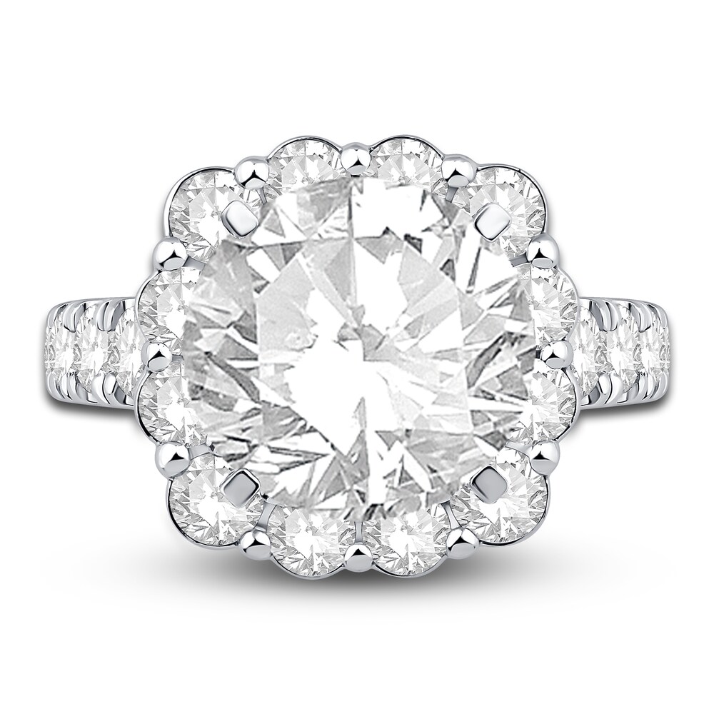 Engagement Ring 2-5/8 ct tw Round 14K White Gold fvmRAhs2