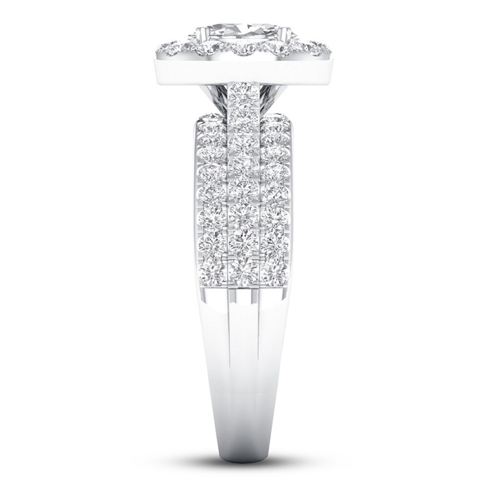 Diamond Engagement Ring 1 1/2 ct tw Oval/Round 14K White Gold fwYNlzqc Diamond Engagement Ring 1 1/2 ct tw Oval/Round 14K White Gold fwYNlzqc