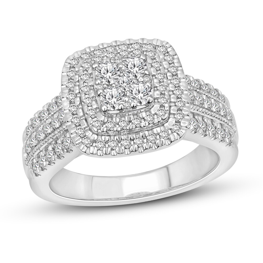 Diamond Ring 1 ct tw Round 14K White Gold fxgRfj5T Diamond Ring 1 ct tw Round 14K White Gold fxgRfj5T