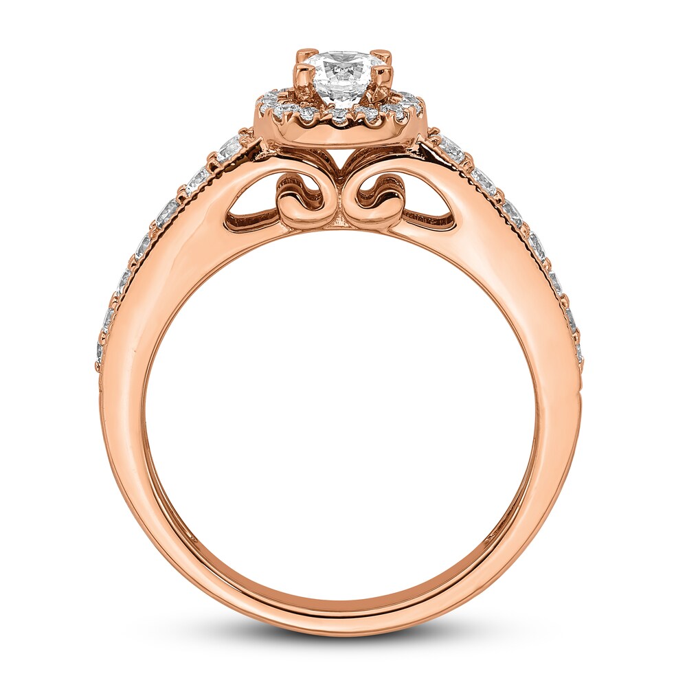 Diamond Engagement Ring 5/8 ct tw Round 14K Rose Gold fzaBqyZq