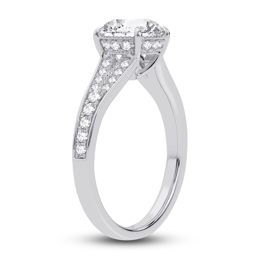 Lab-Created Diamond Engagement Ring 2-1/3 ct tw Round 14K White Gold gJ6nVXO1 Lab-Created Diamond Engagement Ring 2-1/3 ct tw Round 14K White Gold gJ6nVXO1