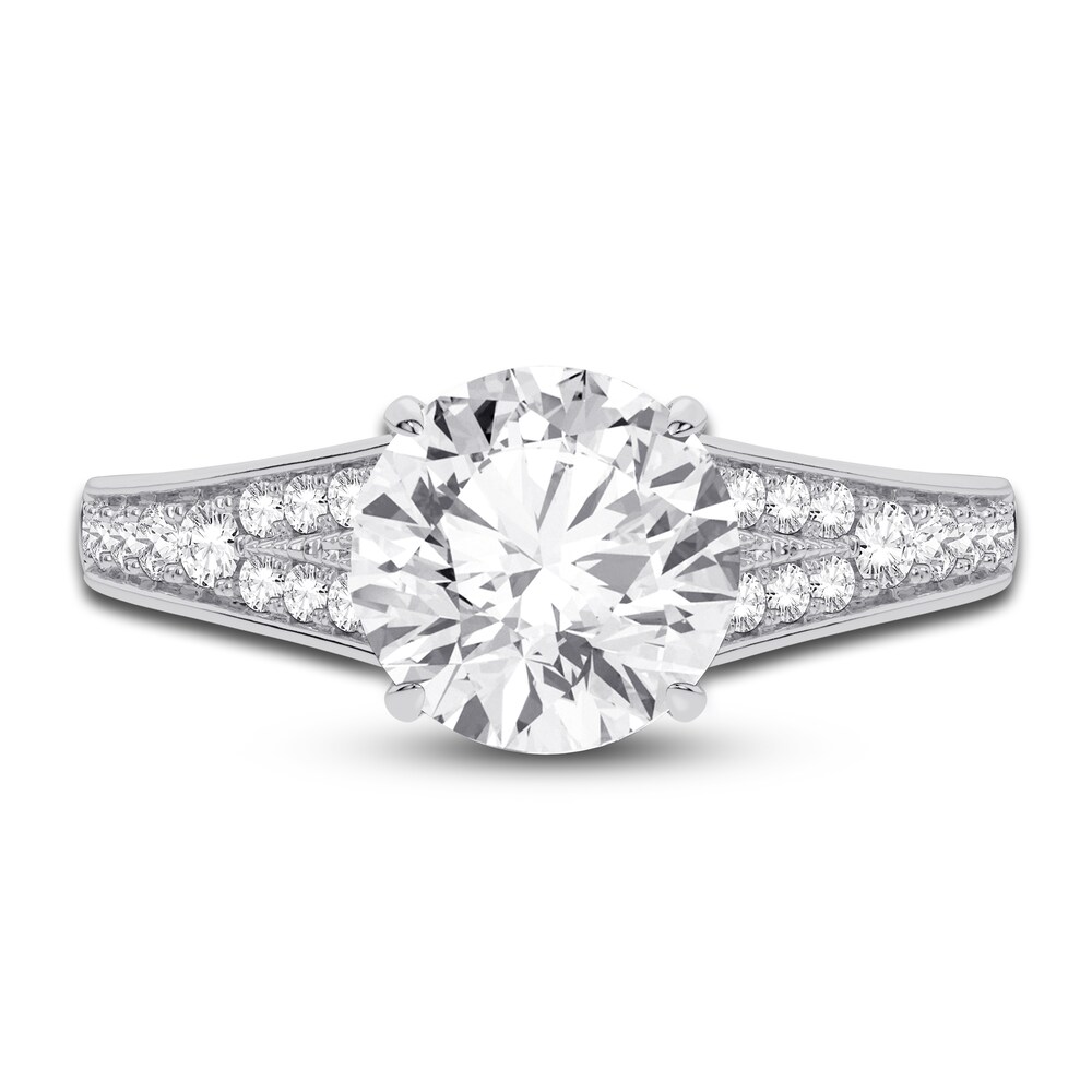 Lab-Created Diamond Engagement Ring 2-1/3 ct tw Round 14K White Gold gJ6nVXO1 Lab-Created Diamond Engagement Ring 2-1/3 ct tw Round 14K White Gold gJ6nVXO1