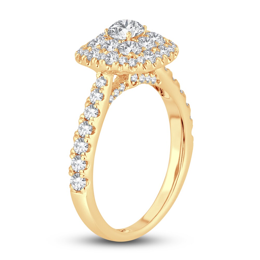 Diamond Engagement Ring 1-1/2 ct tw Round 14K Yellow Gold gYMkmib3 Diamond Engagement Ring 1-1/2 ct tw Round 14K Yellow Gold gYMkmib3