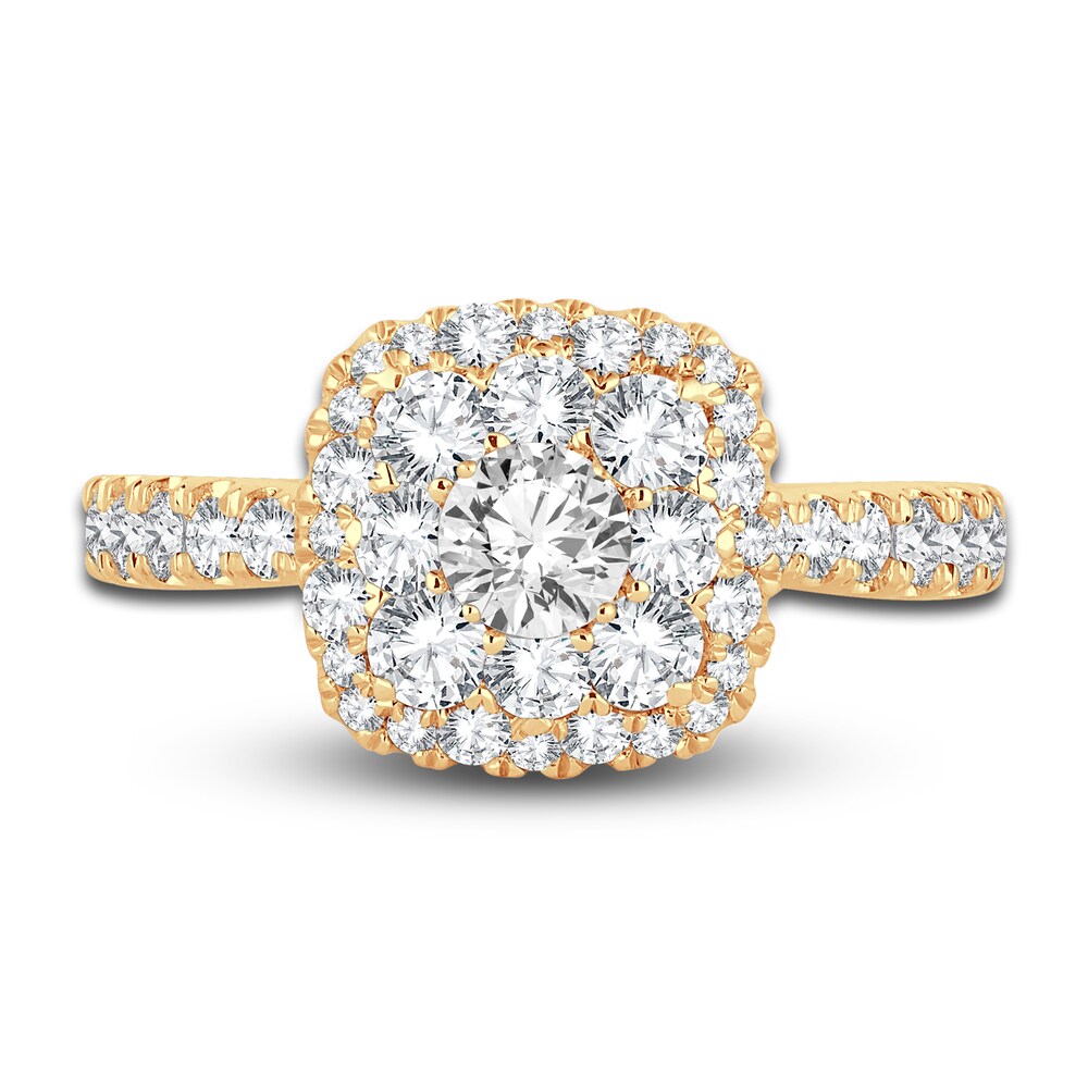 Diamond Engagement Ring 1-1/2 ct tw Round 14K Yellow Gold gYMkmib3 Diamond Engagement Ring 1-1/2 ct tw Round 14K Yellow Gold gYMkmib3