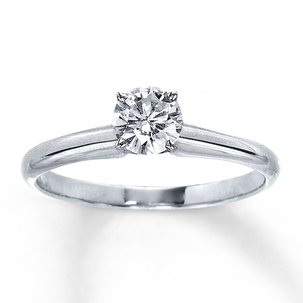 Diamond Solitaire Ring 1/2 carat Round-cut 14K White Gold (I2/I) gchywahy Diamond Solitaire Ring 1/2 carat Round-cut 14K White Gold (I2/I) gchywahy