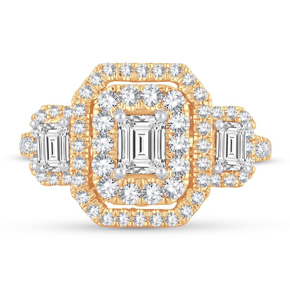 Diamond Ring 1-1/2 ct tw Emerald-cut 14K Yellow Gold hVOyuas8 Diamond Ring 1-1/2 ct tw Emerald-cut 14K Yellow Gold hVOyuas8