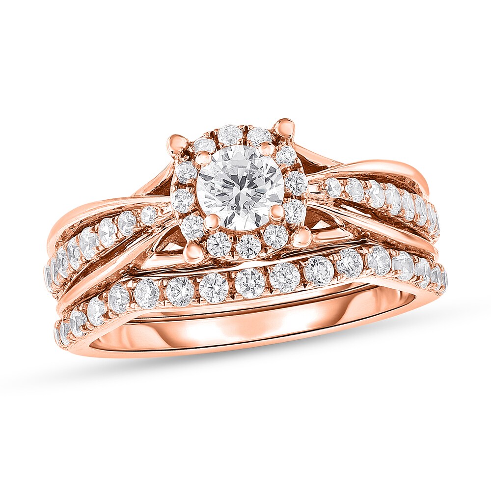 Diamond Bridal Set 1 ct tw Round 14K Rose Gold hZ4dFAsj Diamond Bridal Set 1 ct tw Round 14K Rose Gold hZ4dFAsj