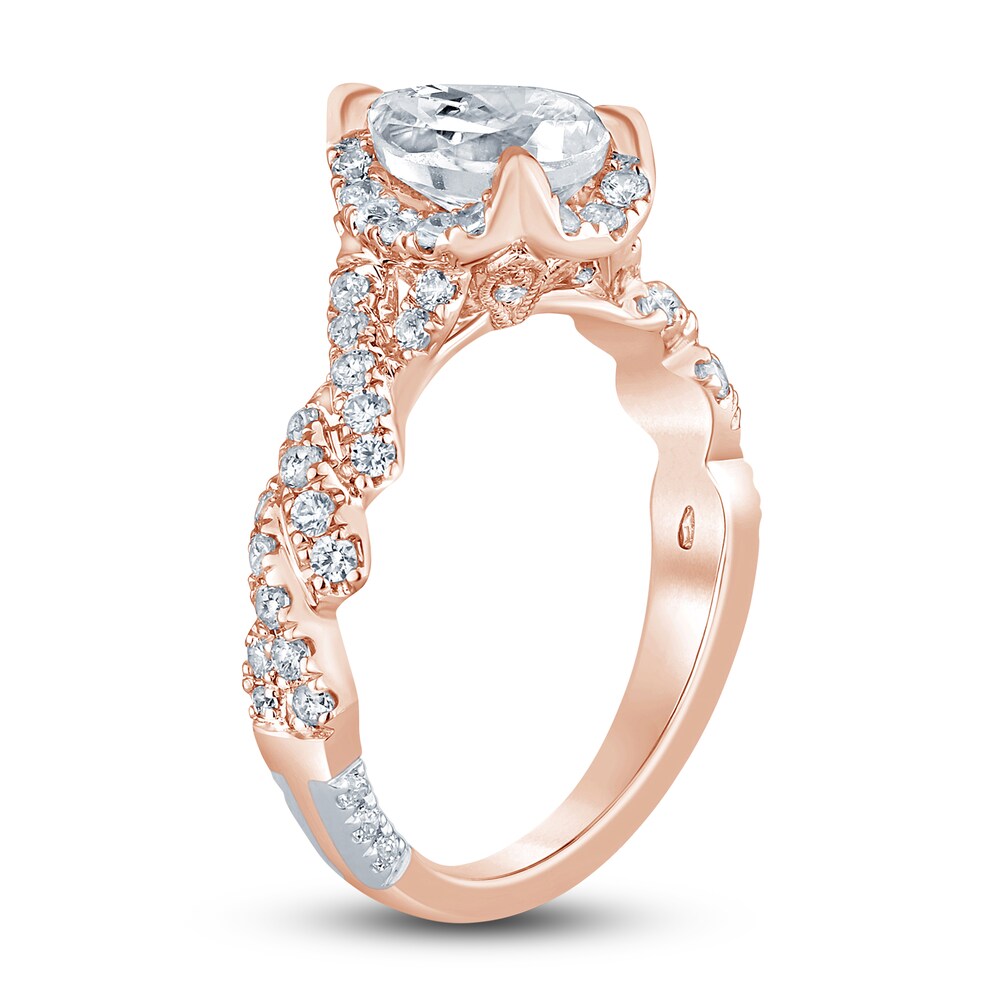 Pnina Tornai Lab-Created Diamond Engagement Ring 2-1/5 ct tw Pear/Round 14K Rose Gold hpRWAocA Pnina Tornai Lab-Created Diamond Engagement Ring 2-1/5 ct tw Pear/Round 14K Rose Gold hpRWAocA