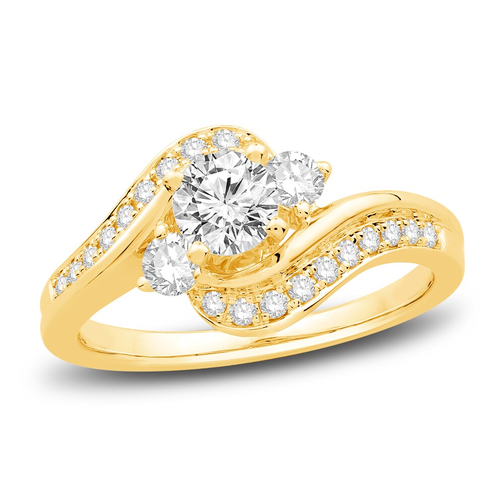 Diamond Engagement Ring 7/8 ct tw Round 14K Yellow Gold i6hb0xXN Diamond Engagement Ring 7/8 ct tw Round 14K Yellow Gold i6hb0xXN