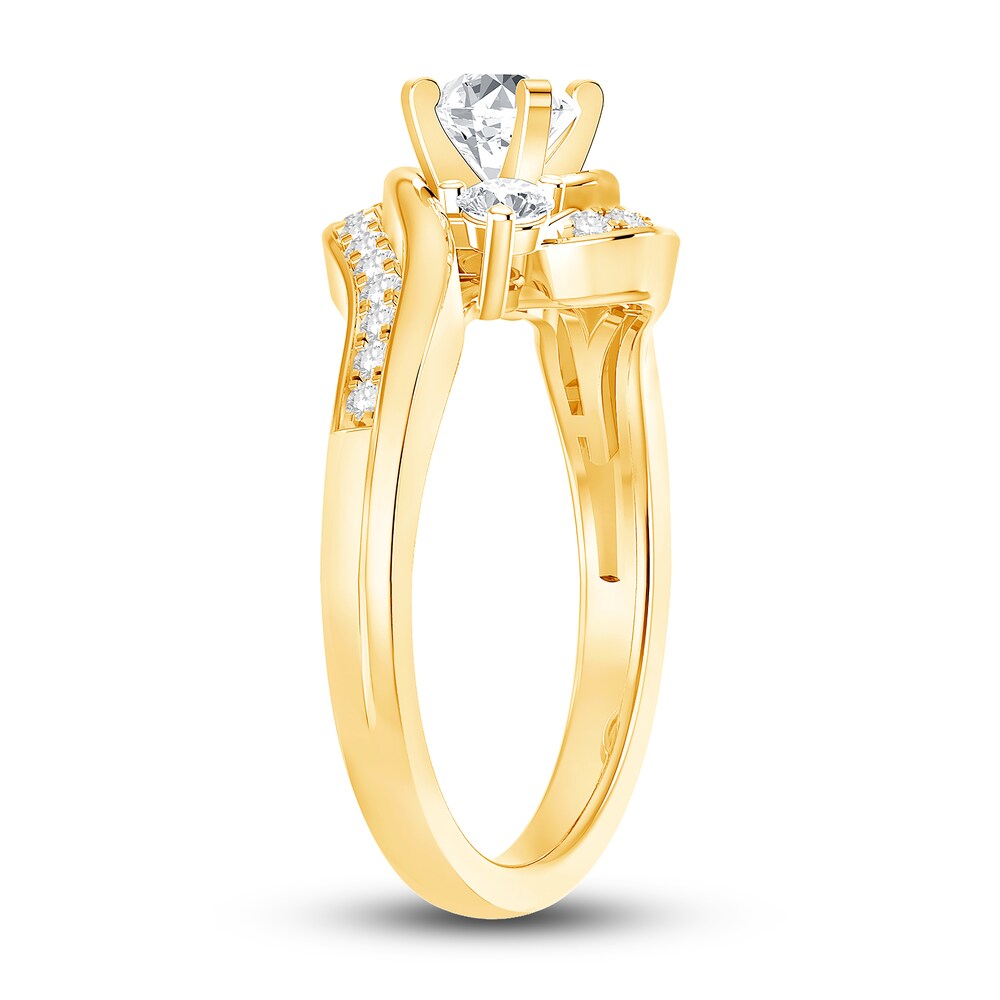 Diamond Engagement Ring 7/8 ct tw Round 14K Yellow Gold i6hb0xXN Diamond Engagement Ring 7/8 ct tw Round 14K Yellow Gold i6hb0xXN