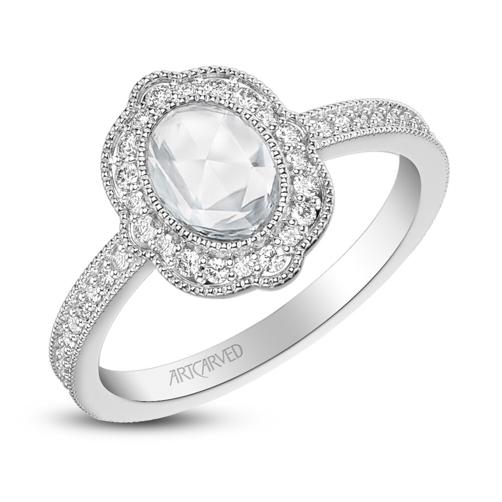 ArtCarved Diamond Engagement Ring 1 ct tw Round/Rose 14K White Gold iT2PkVb1 ArtCarved Diamond Engagement Ring 1 ct tw Round/Rose 14K White Gold iT2PkVb1