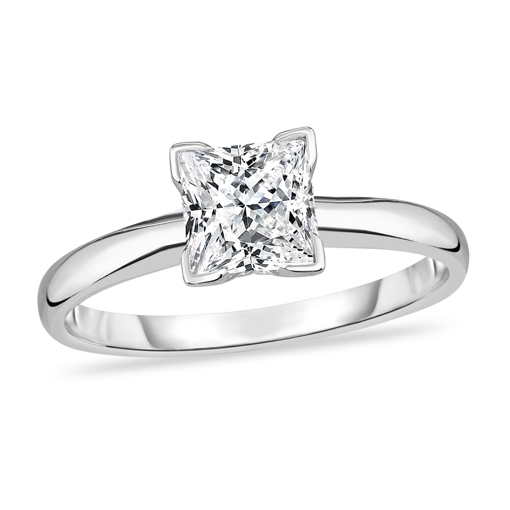 Diamond Solitaire Ring 7/8 ct tw Princess 14K White Gold (I1/I) iWpphSSF Diamond Solitaire Ring 7/8 ct tw Princess 14K White Gold (I1/I) iWpphSSF