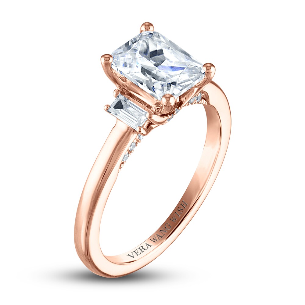 Vera Wang WISH Diamond Engagement Ring 2-1/5 ct tw Emerald/Baguette/ Round 18K Rose Gold jEs3dOBl Vera Wang WISH Diamond Engagement Ring 2-1/5 ct tw Emerald/Baguette/ Round 18K Rose Gold jEs3dOBl