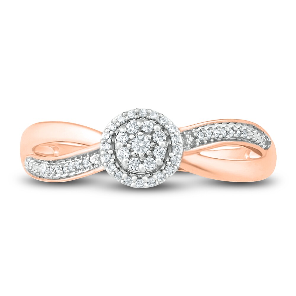 Diamond Promise Ring 1/8 ct tw Round 10K Rose Gold jNPBSfzR Diamond Promise Ring 1/8 ct tw Round 10K Rose Gold jNPBSfzR