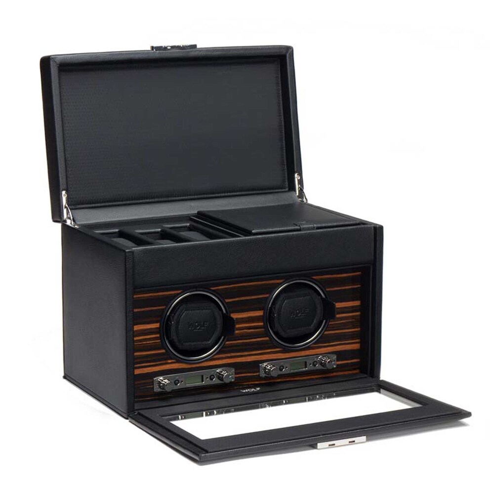 WOLF Roadster Double Watch Winder with Storage jc00EmMm WOLF Roadster Double Watch Winder with Storage jc00EmMm