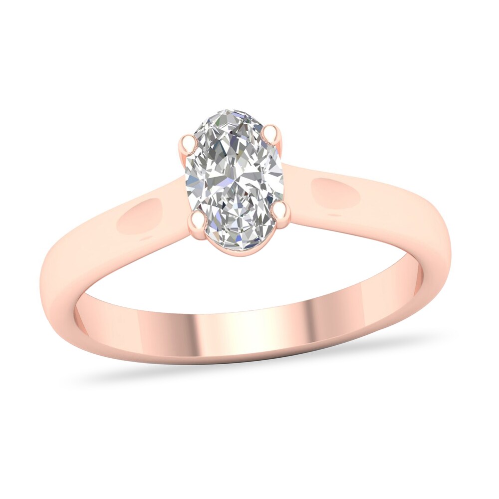 Diamond Solitaire Ring 3/4 ct tw Oval-cut 14K Rose Gold (SI2/I) juqqsB4z Diamond Solitaire Ring 3/4 ct tw Oval-cut 14K Rose Gold (SI2/I) juqqsB4z