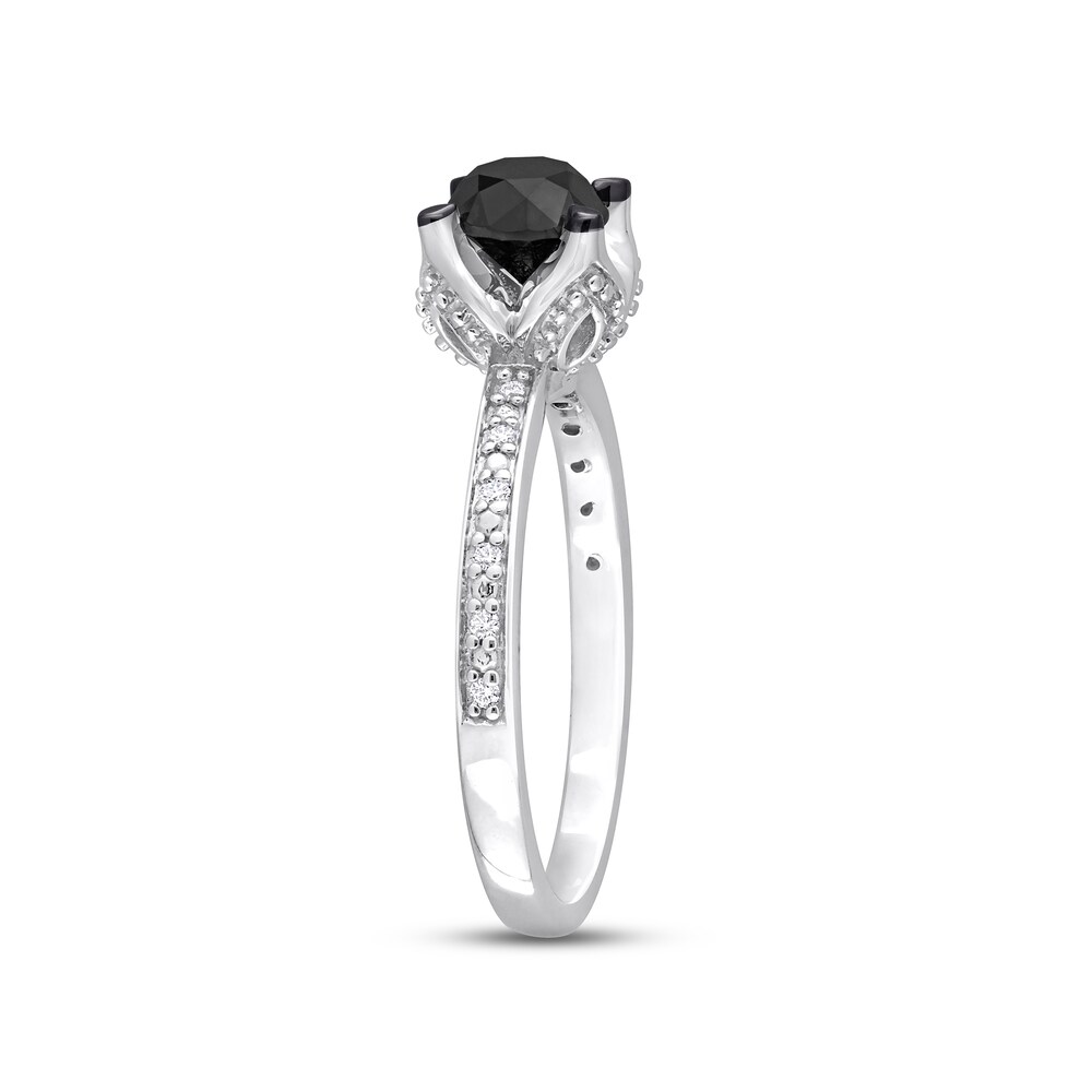 Black Diamond Engagement Ring 1 ct tw Round 14K White Gold k2efQkBp Black Diamond Engagement Ring 1 ct tw Round 14K White Gold k2efQkBp