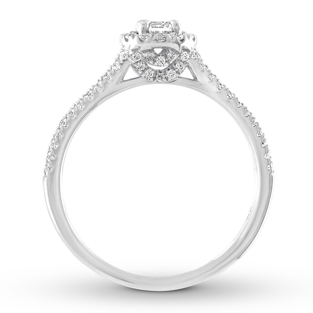 Diamond Engagement Ring 5/8 ct tw Round-cut 14K White Gold kWRXfvFa Diamond Engagement Ring 5/8 ct tw Round-cut 14K White Gold kWRXfvFa